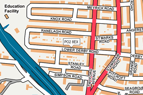 PO2 8EX map - OS OpenMap – Local (Ordnance Survey)