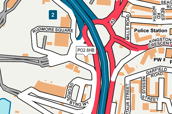 PO2 8HB map - OS OpenMap – Local (Ordnance Survey)