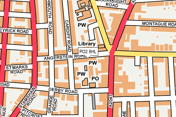 PO2 8HL map - OS OpenMap – Local (Ordnance Survey)