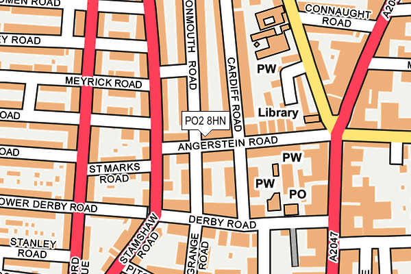 PO2 8HN map - OS OpenMap – Local (Ordnance Survey)