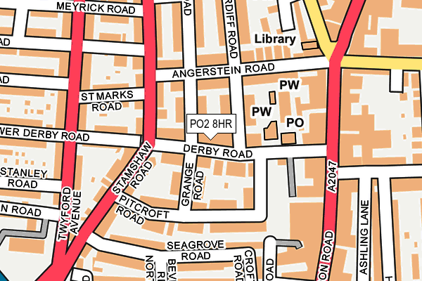 PO2 8HR map - OS OpenMap – Local (Ordnance Survey)