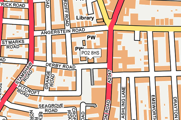 PO2 8HS map - OS OpenMap – Local (Ordnance Survey)