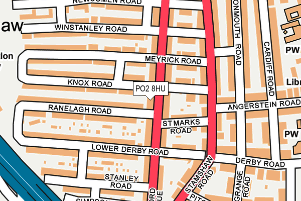 PO2 8HU map - OS OpenMap – Local (Ordnance Survey)