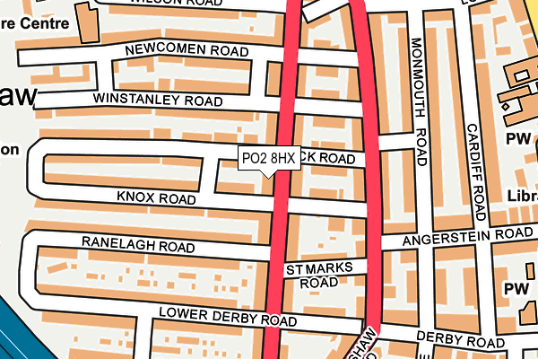 PO2 8HX map - OS OpenMap – Local (Ordnance Survey)