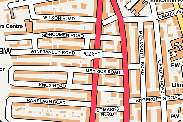 PO2 8HY map - OS OpenMap – Local (Ordnance Survey)