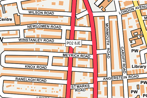 PO2 8JE map - OS OpenMap – Local (Ordnance Survey)