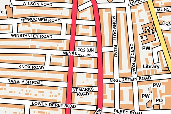 PO2 8JN map - OS OpenMap – Local (Ordnance Survey)