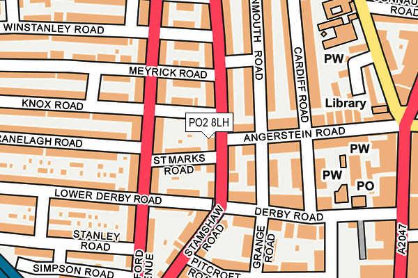 PO2 8LH map - OS OpenMap – Local (Ordnance Survey)