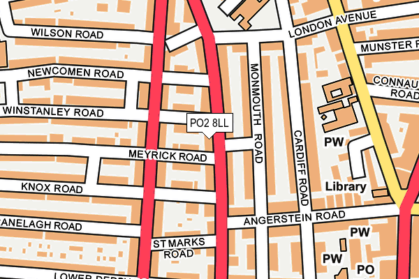 PO2 8LL map - OS OpenMap – Local (Ordnance Survey)