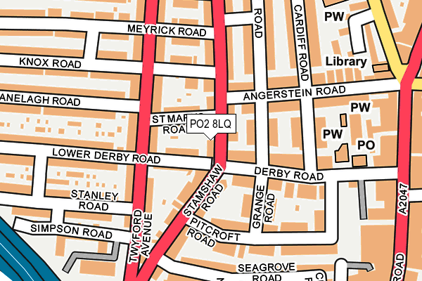 PO2 8LQ map - OS OpenMap – Local (Ordnance Survey)