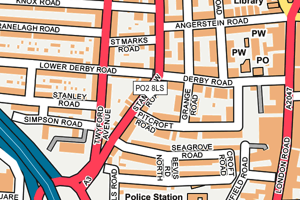 PO2 8LS map - OS OpenMap – Local (Ordnance Survey)