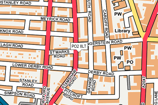 PO2 8LT map - OS OpenMap – Local (Ordnance Survey)