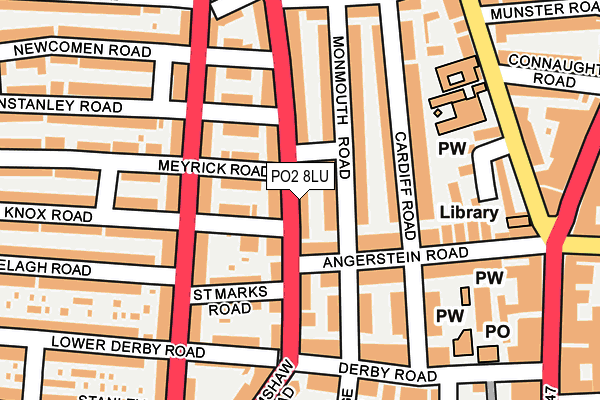 PO2 8LU map - OS OpenMap – Local (Ordnance Survey)