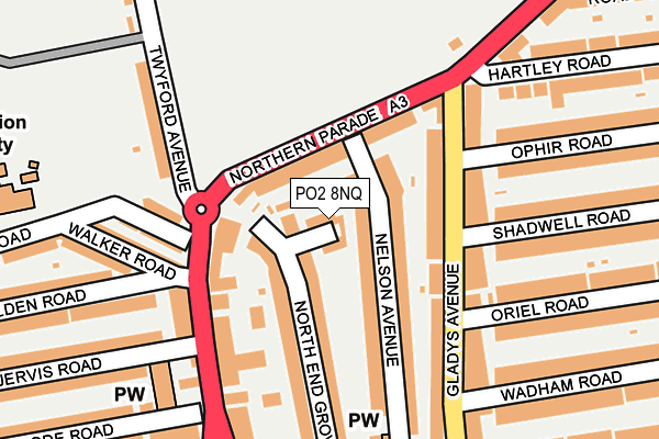 PO2 8NQ map - OS OpenMap – Local (Ordnance Survey)