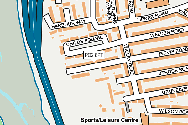 PO2 8PT map - OS OpenMap – Local (Ordnance Survey)