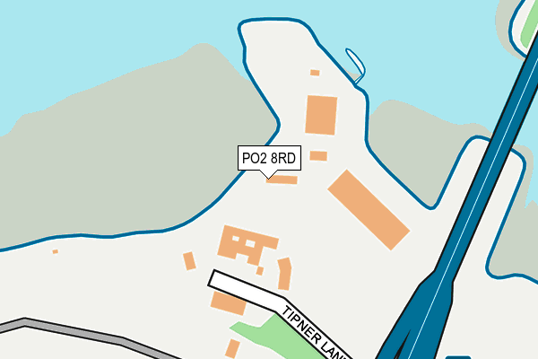 PO2 8RD map - OS OpenMap – Local (Ordnance Survey)