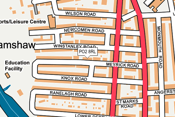 PO2 8RL map - OS OpenMap – Local (Ordnance Survey)