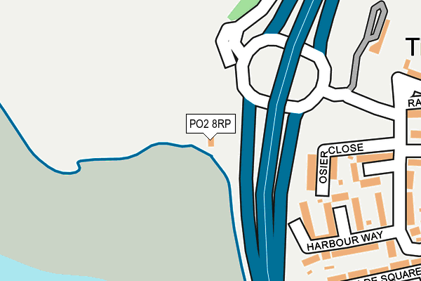 PO2 8RP map - OS OpenMap – Local (Ordnance Survey)