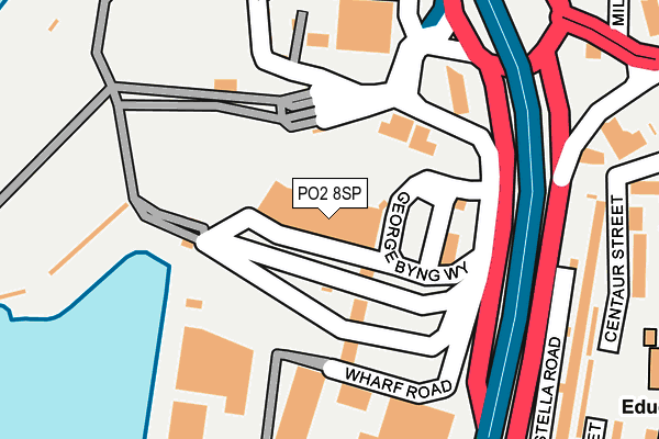 PO2 8SP map - OS OpenMap – Local (Ordnance Survey)