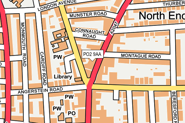 PO2 9AA map - OS OpenMap – Local (Ordnance Survey)