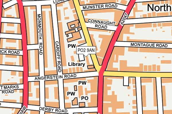 PO2 9AN map - OS OpenMap – Local (Ordnance Survey)