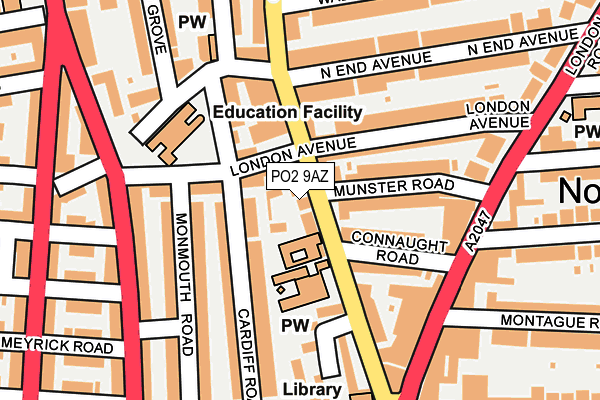 PO2 9AZ map - OS OpenMap – Local (Ordnance Survey)