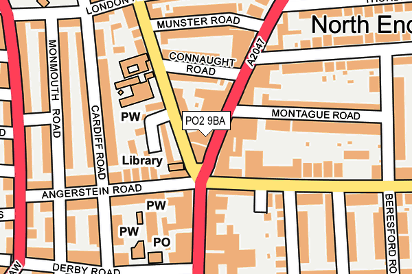 PO2 9BA map - OS OpenMap – Local (Ordnance Survey)