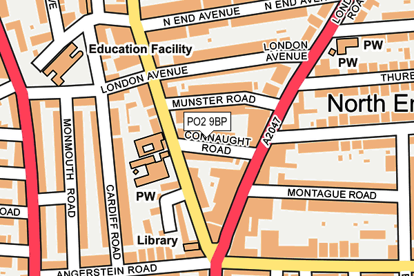 PO2 9BP map - OS OpenMap – Local (Ordnance Survey)