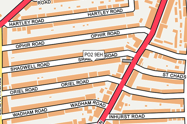 PO2 9EH map - OS OpenMap – Local (Ordnance Survey)