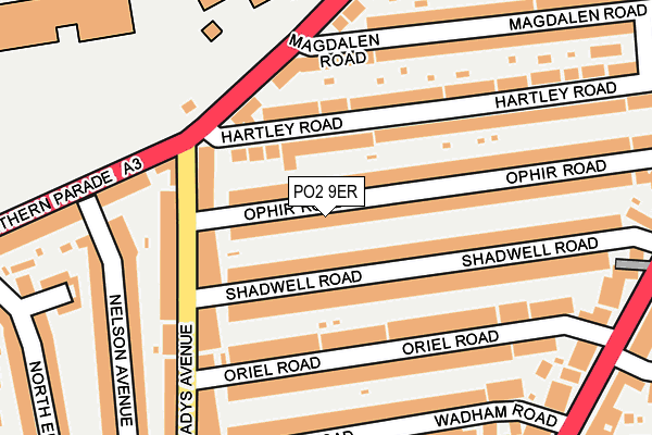 PO2 9ER map - OS OpenMap – Local (Ordnance Survey)