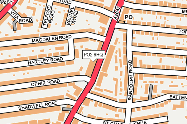 PO2 9HQ map - OS OpenMap – Local (Ordnance Survey)