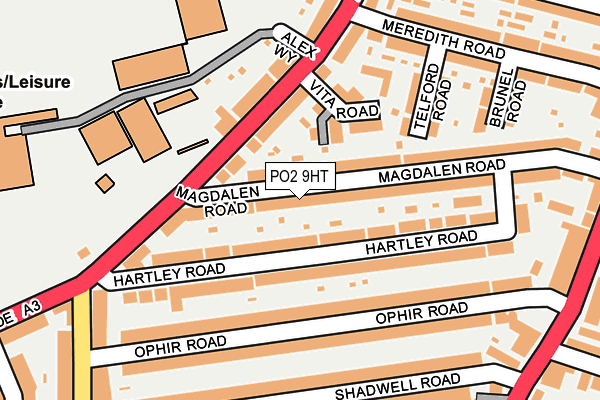 PO2 9HT map - OS OpenMap – Local (Ordnance Survey)