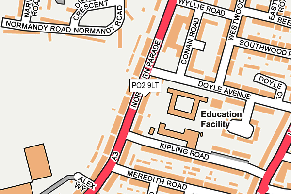 PO2 9LT map - OS OpenMap – Local (Ordnance Survey)