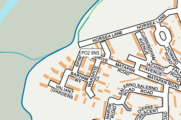 PO2 9NS map - OS OpenMap – Local (Ordnance Survey)
