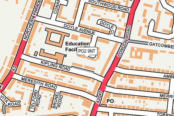 PO2 9NT map - OS OpenMap – Local (Ordnance Survey)