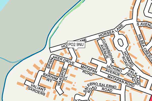 PO2 9NU map - OS OpenMap – Local (Ordnance Survey)