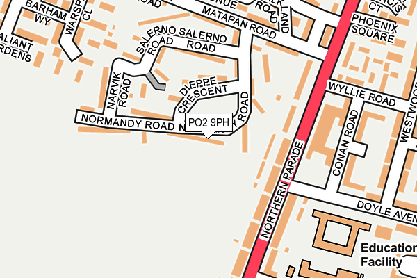 PO2 9PH map - OS OpenMap – Local (Ordnance Survey)