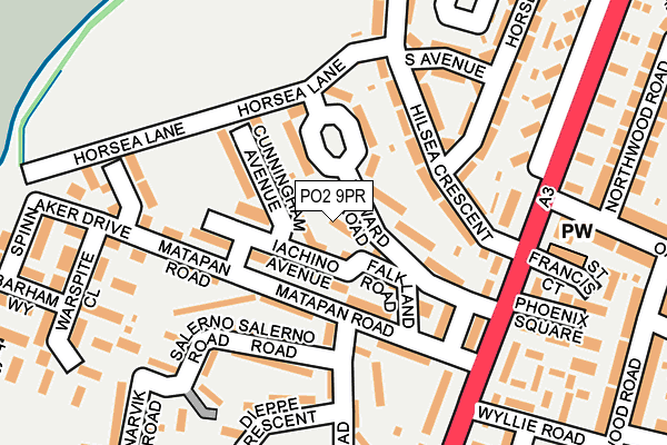 PO2 9PR map - OS OpenMap – Local (Ordnance Survey)