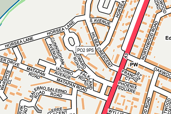 PO2 9PS map - OS OpenMap – Local (Ordnance Survey)