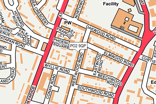 PO2 9QP map - OS OpenMap – Local (Ordnance Survey)
