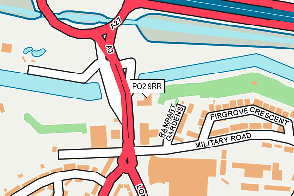 PO2 9RR map - OS OpenMap – Local (Ordnance Survey)