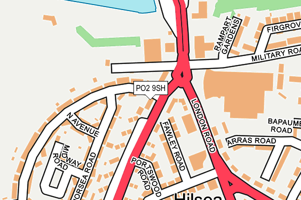 PO2 9SH map - OS OpenMap – Local (Ordnance Survey)