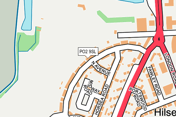 PO2 9SL map - OS OpenMap – Local (Ordnance Survey)