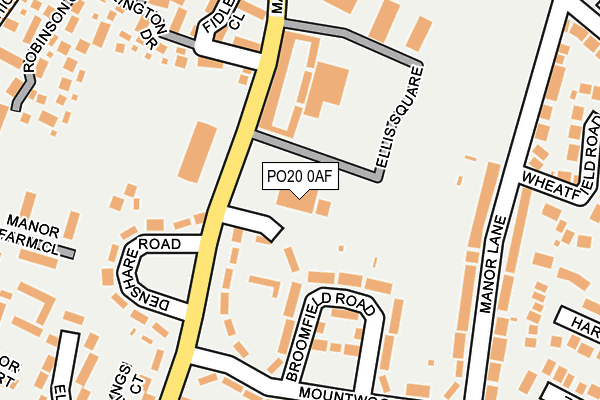 PO20 0AF map - OS OpenMap – Local (Ordnance Survey)