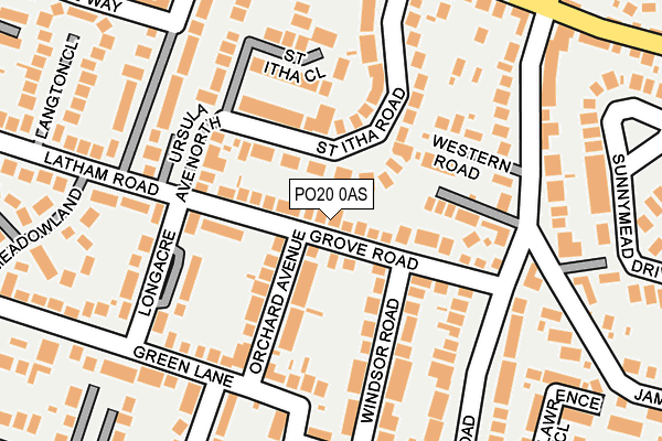 PO20 0AS map - OS OpenMap – Local (Ordnance Survey)