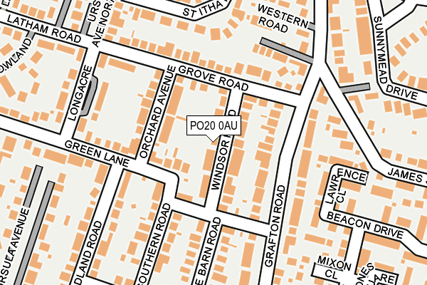 PO20 0AU map - OS OpenMap – Local (Ordnance Survey)
