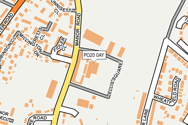 PO20 0AY map - OS OpenMap – Local (Ordnance Survey)