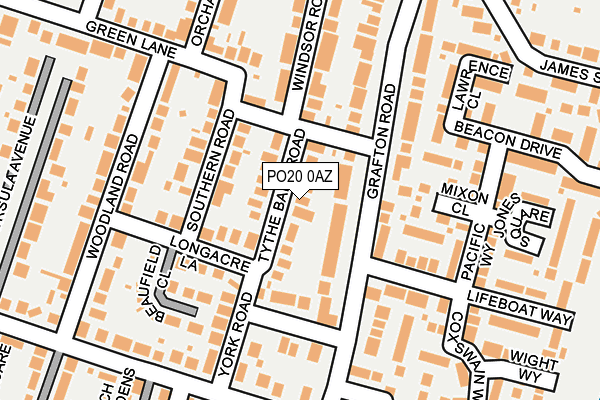 PO20 0AZ map - OS OpenMap – Local (Ordnance Survey)