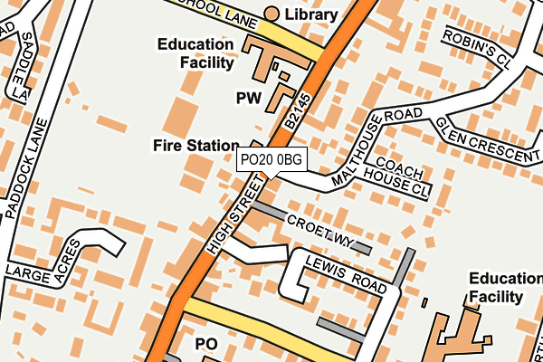 PO20 0BG map - OS OpenMap – Local (Ordnance Survey)