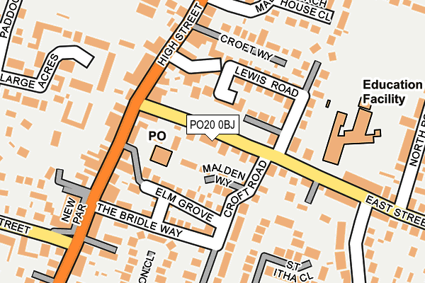 PO20 0BJ map - OS OpenMap – Local (Ordnance Survey)